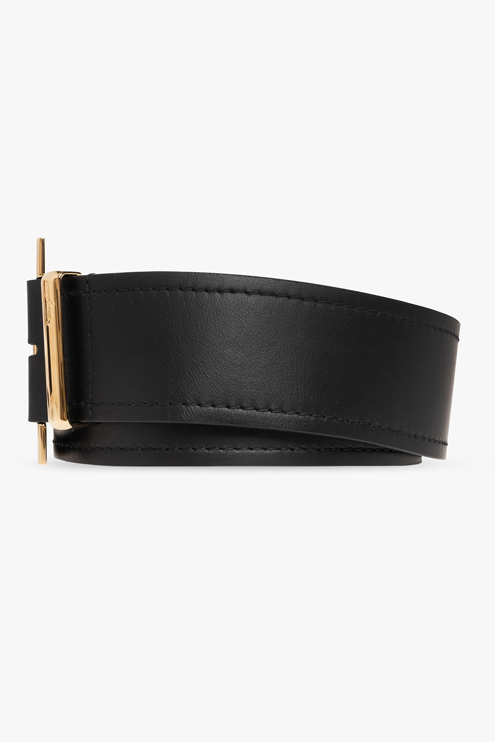 ベルト FERRAGAMO Woman Belt Black 230318 NERO Ferragamo Black Leather Reversible Belt In Nerooxblood